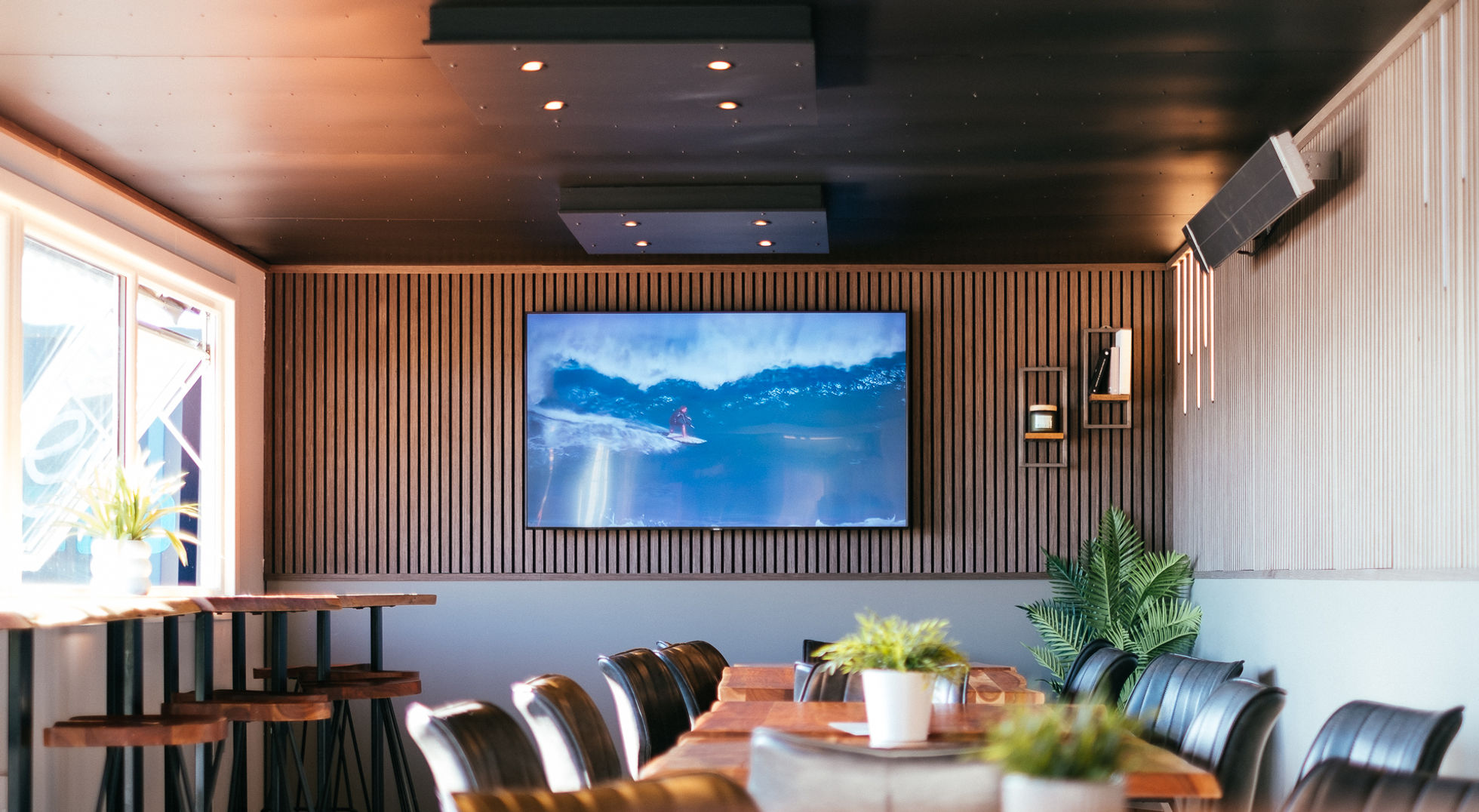 Lounge seating at Fins Cafe Bar